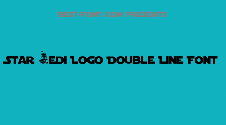 Star Jedi Logo Double Line Font