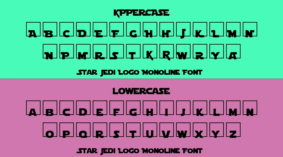 Star Jedi Logo Monoline Font Preview