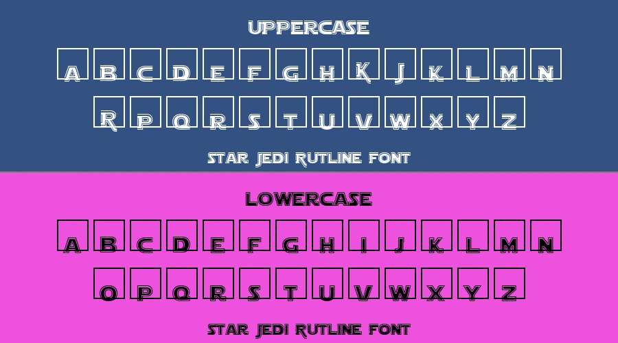 Star Jedi Outline Font Preview