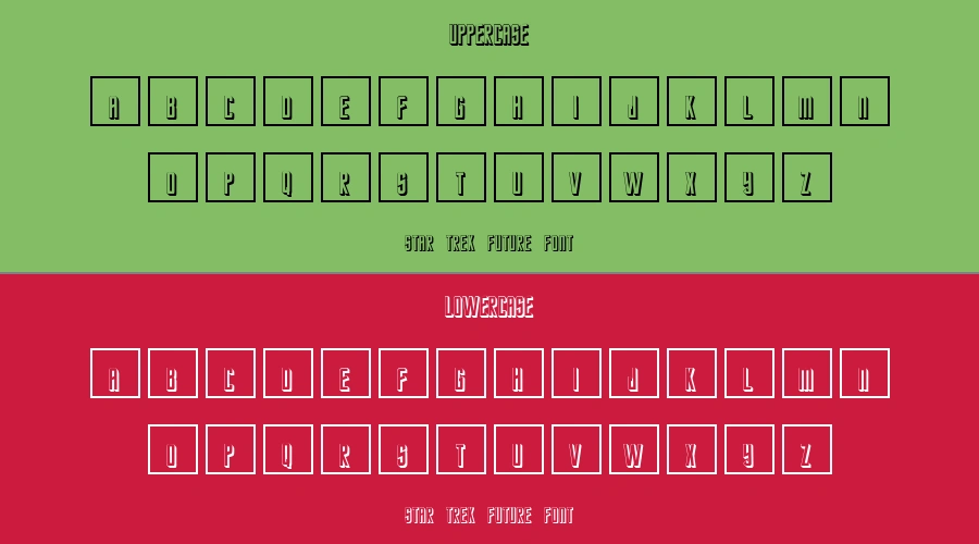 Star Trek Future Font Preview