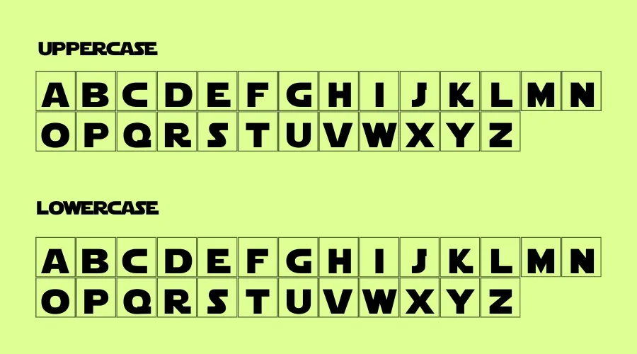 Star Wars Font Preview