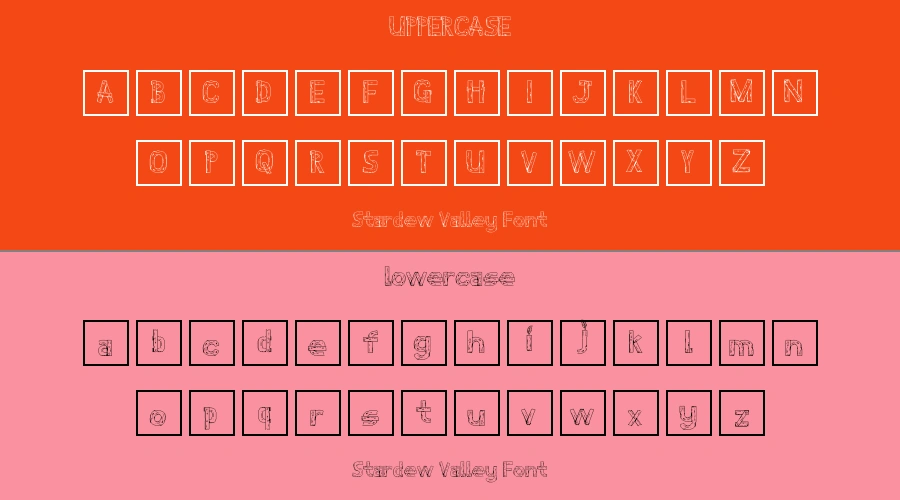 Stardew Valley Font Preview