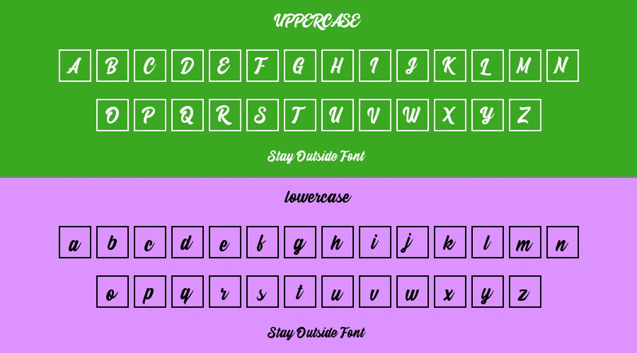Stay Outside Font Preview