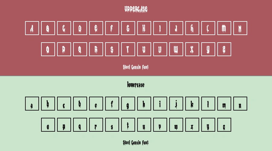 Steel Cousin Font Preview