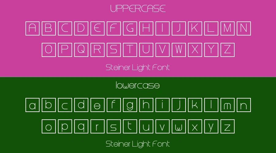 Steiner Light Font Preview