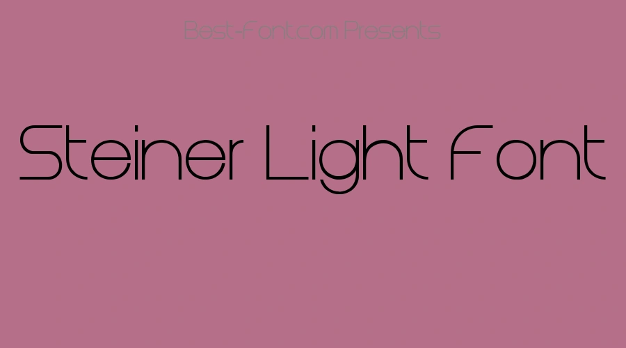 Steiner Light Font