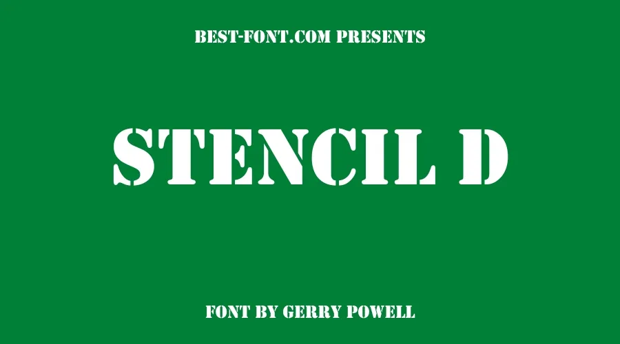 Stencil D Font