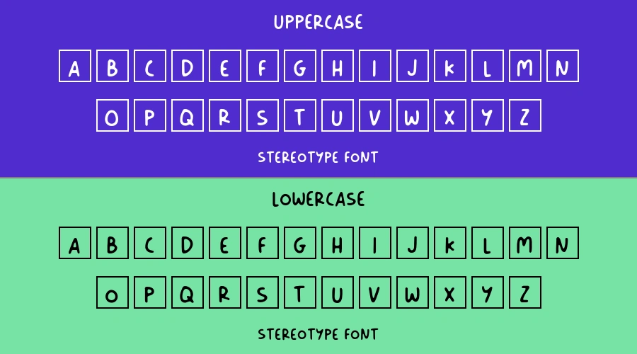 Stereotype Font Preview