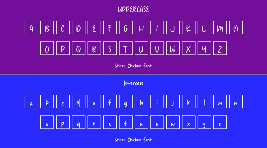 Sticky Chicken Font Preview