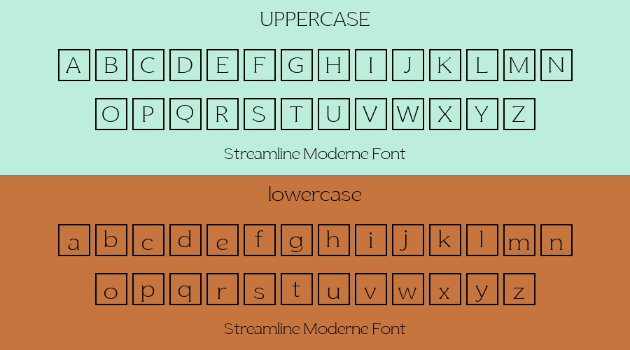 Streamline Moderne Font Preview