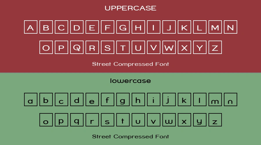 Street Compressed Font Preview