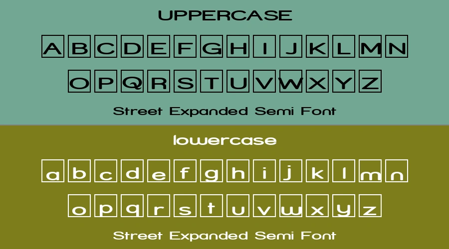 Street Expanded Semi Font Preview