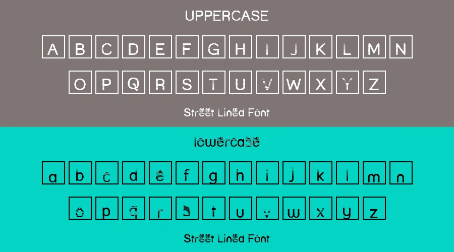 Street Lined Font Preview