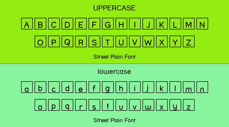 Street Plain Font Preview