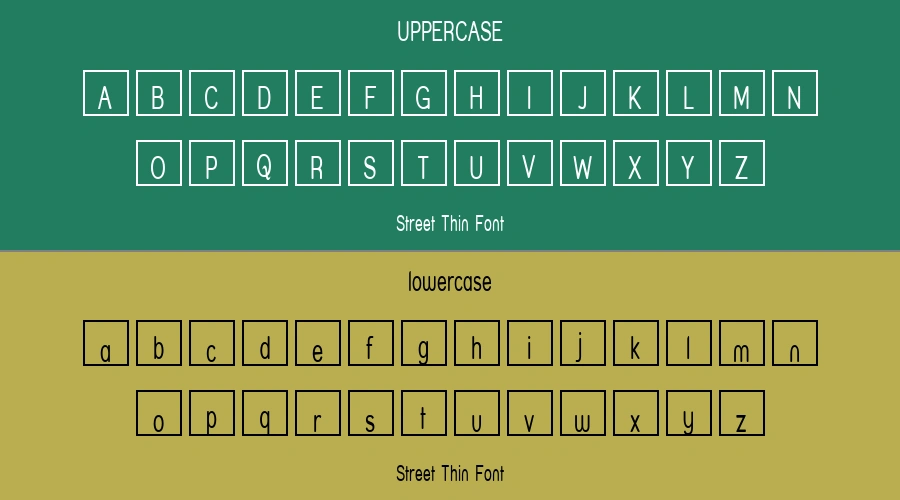 Street Thin Font Preview