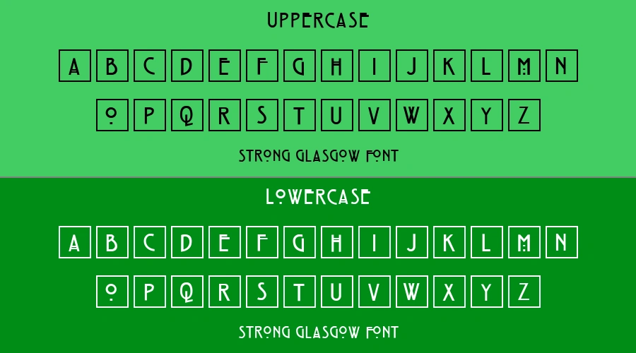 Strong Glasgow Font Preview