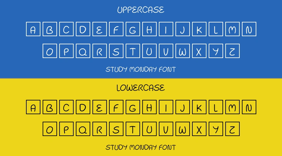 Study Monday Font Preview
