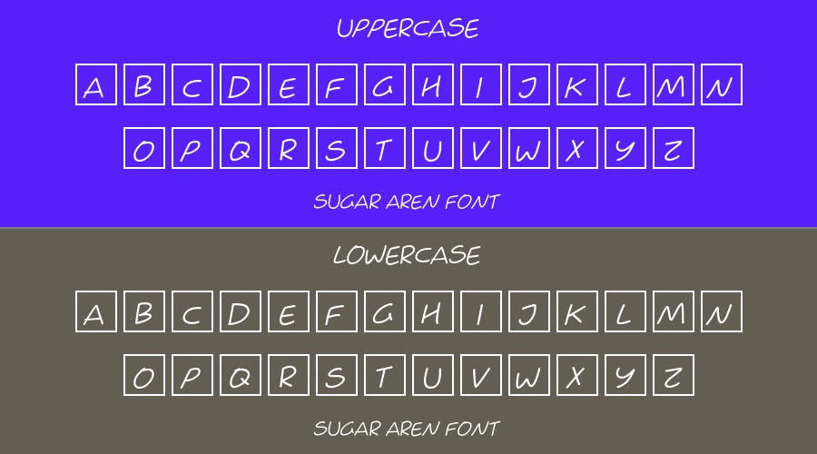 Sugar Aren Font Preview
