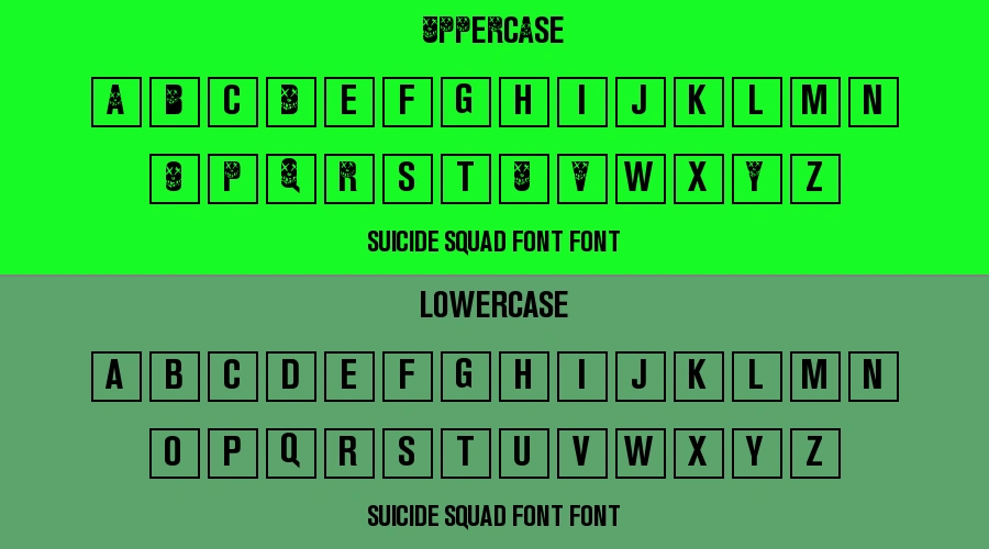 Suicide Squad Font Font Preview