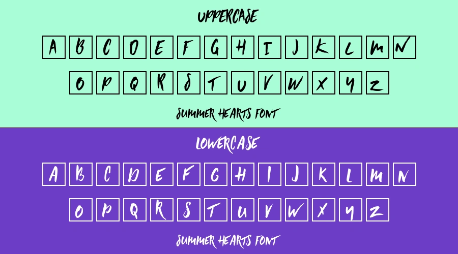 Summer Hearts Font Preview