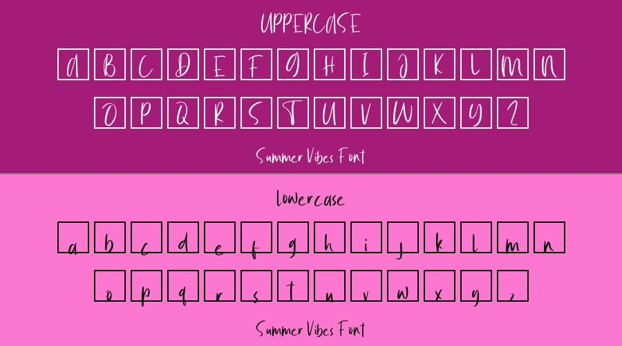 Summer Vibes Font Preview