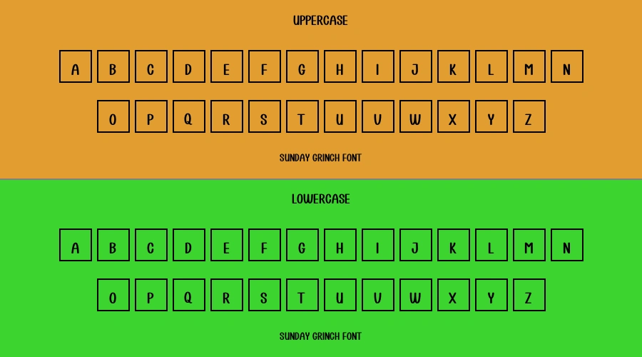 Sunday Grinch Font Preview