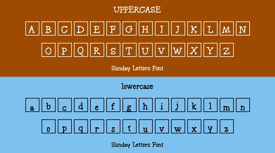 Sunday Letters Font Preview