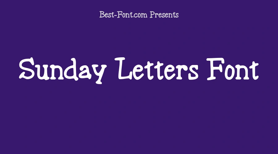 Sunday Letters Font