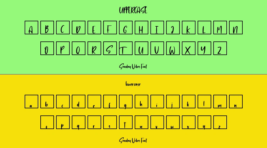 Sunday Vibes Font Preview