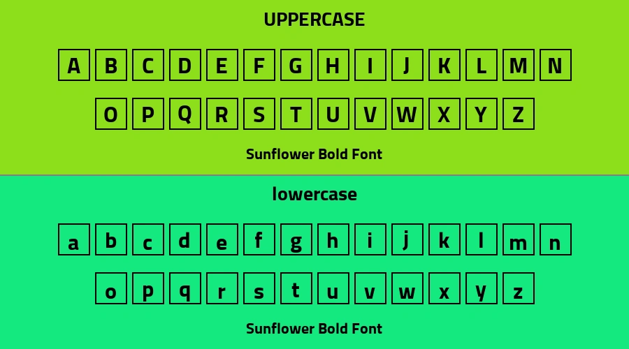 Sunflower Bold Font Preview