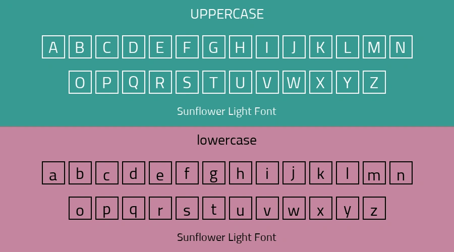 Sunflower Light Font Preview