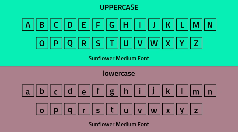 Sunflower Medium Font Preview