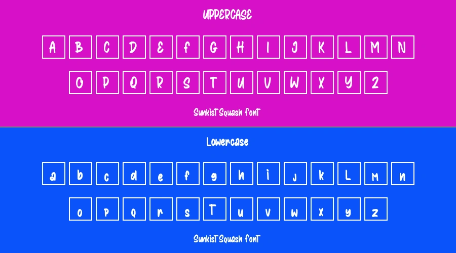 Sunkist Squash Font Preview