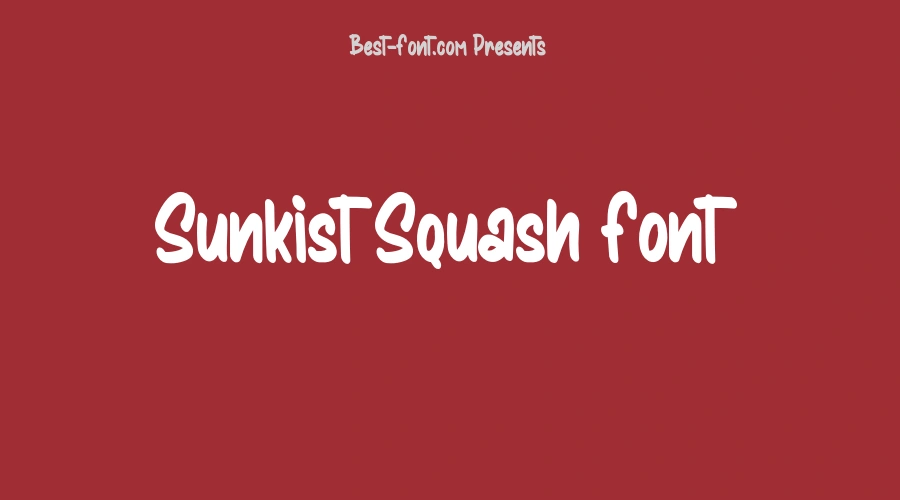 Sunkist Squash Font