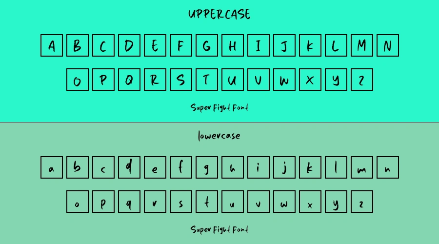 Super Fight Font Preview
