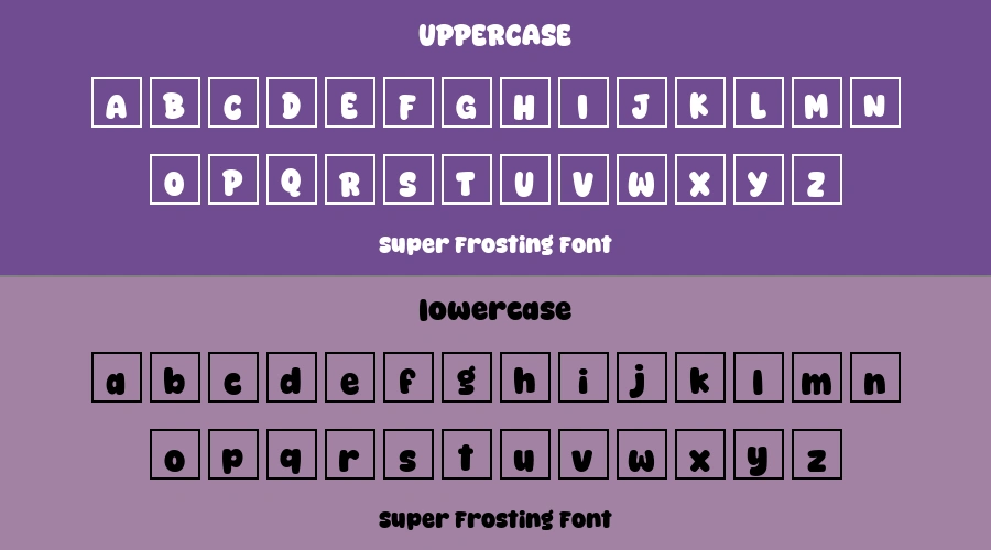 Super Frosting Font Preview