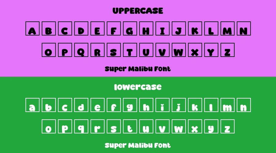 Super Malibu Font Preview