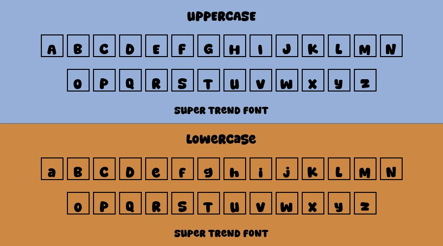 Super Trend Font Preview