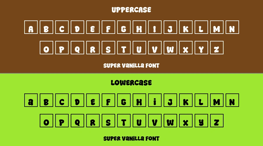 Super Vanilla Font Preview