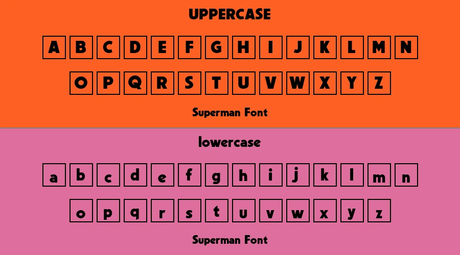 Superman Font Preview