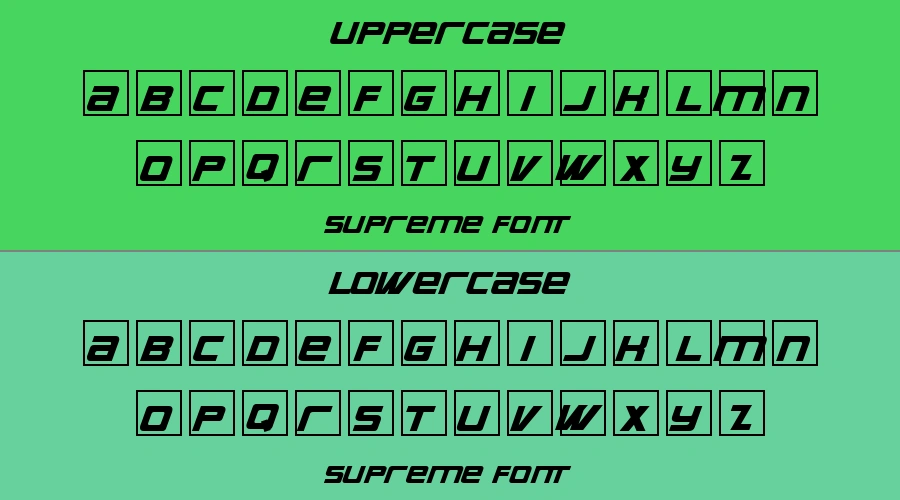 Supreme Font Preview