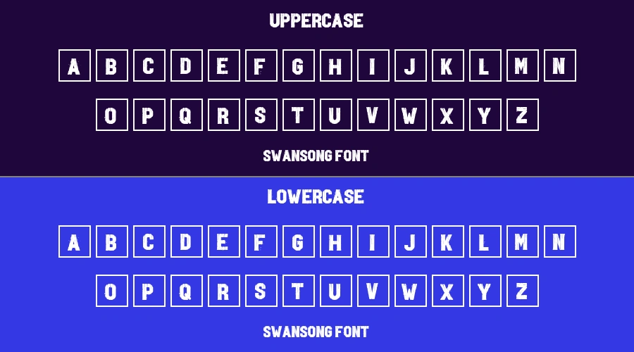 Swansong Font Preview