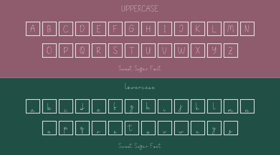 Sweet Sugar Font Preview