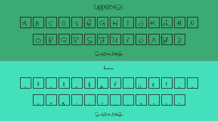 Sweetly Broken Bold Font Preview