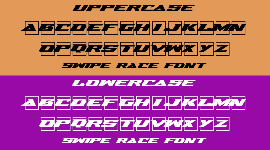 Swipe Race Font Preview
