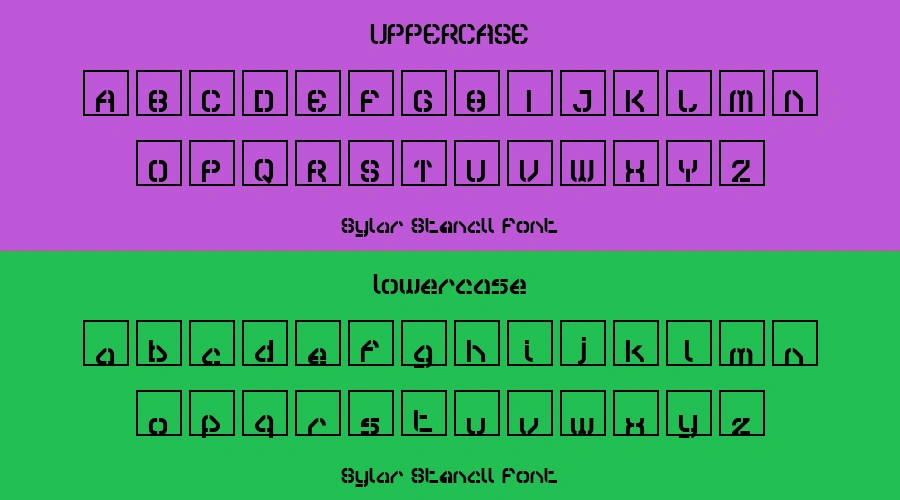 Sylar Stencil Font Preview