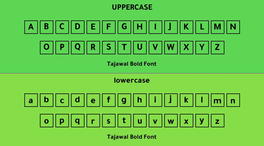 Tajawal Bold Font Preview
