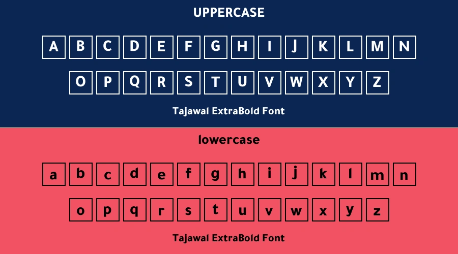 Tajawal ExtraBold Font Preview