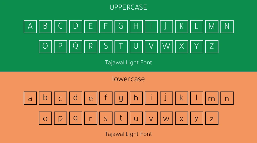 Tajawal Light Font Preview