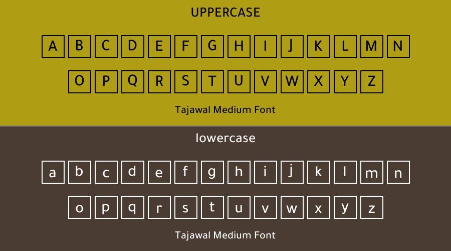 Tajawal Medium Font Preview
